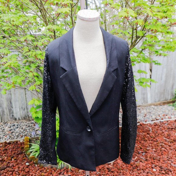 Mossimo Sequin Sleeve Blazer - Picture 3 of 7